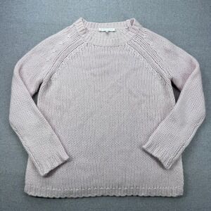 NakedCashmere Womens Sweater Light Pink Crew Neck Size Medium *TINY FLAW